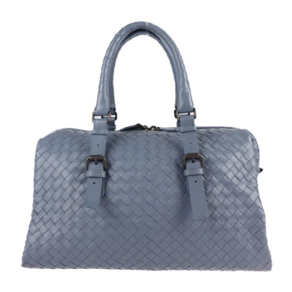 2126073008372 1 Bottega Veneta Prusse Intrecciato Leather Handbag Light Blue