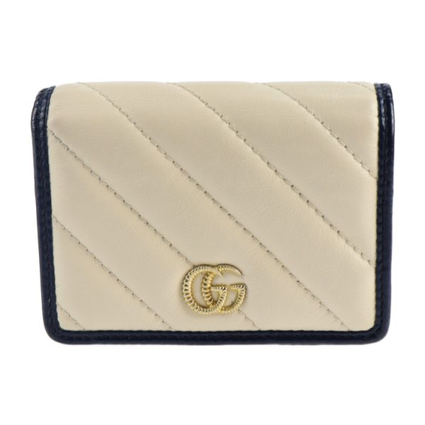 2126093008462 1 GUCCI GG Marmont Bifold Wallet Leather Ivory