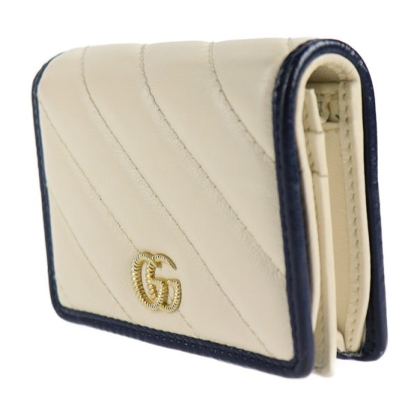 2126093008462 2 GUCCI GG Marmont Bifold Wallet Leather Ivory