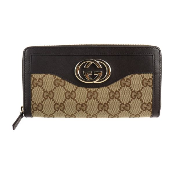 2126093008463 1 GUCCI Long Wallet GG Canvas Brown