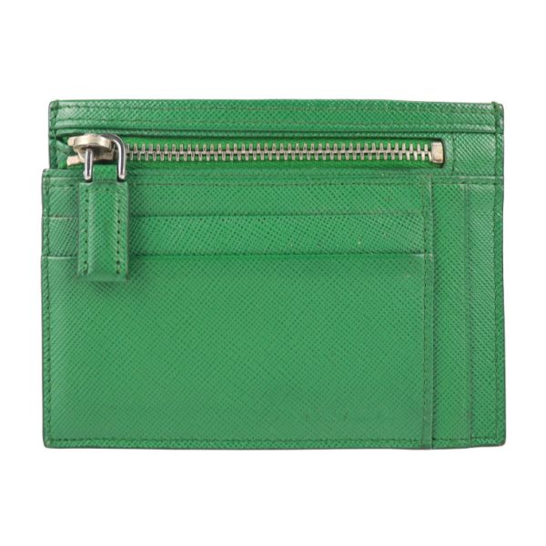 2126093008477 1 Prada Leather Card Case Green