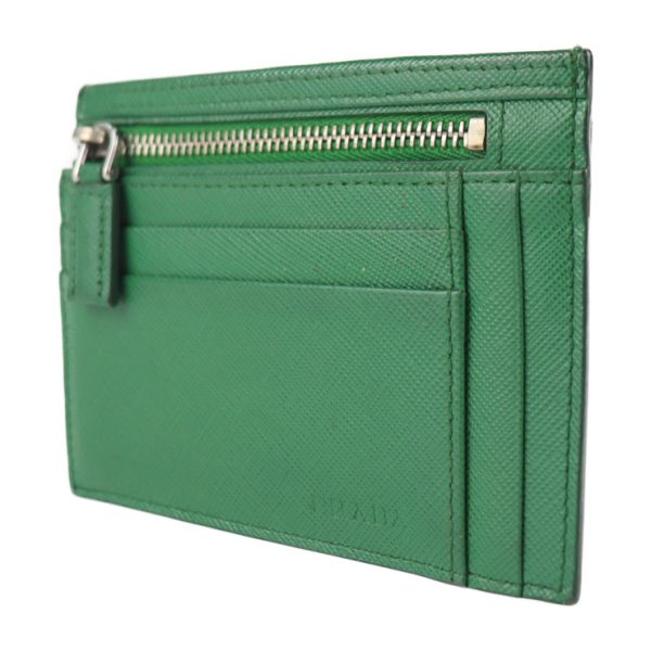 2126093008477 2 Prada Leather Card Case Green