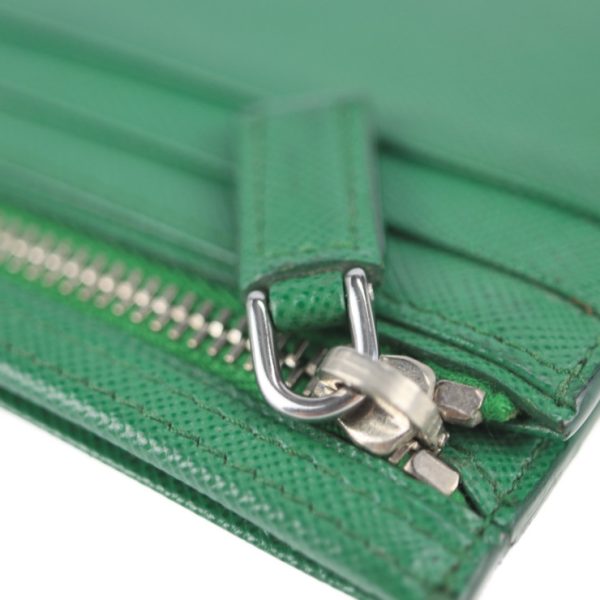 2126093008477 6 Prada Leather Card Case Green