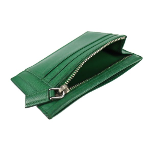 2126093008477 7 Prada Leather Card Case Green