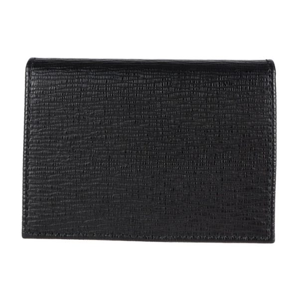 2127013002462 3 Salvatore Ferragamo Leather Card Case Black