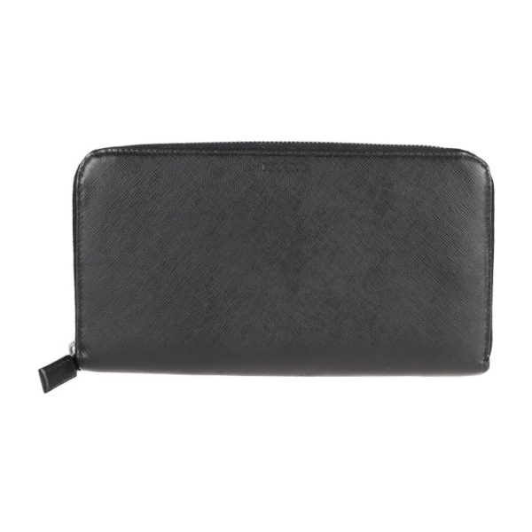 2127013002482 1 Prada Saffiano Leather Long Wallet Black