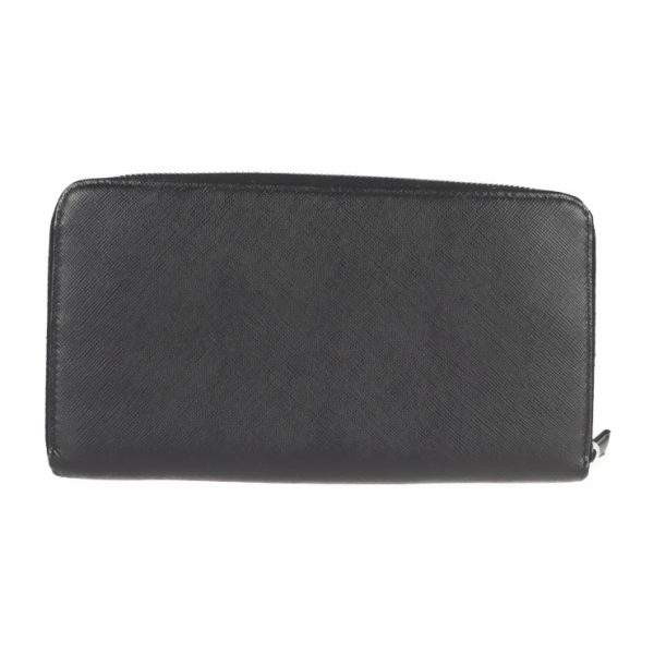 2127013002482 3 Prada Saffiano Leather Long Wallet Black