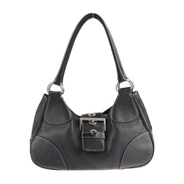 2127043007555 1 Prada Leather Handbag Black