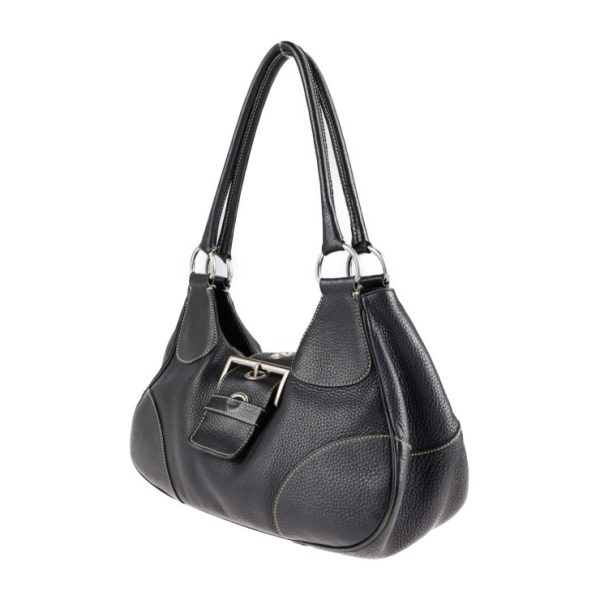 2127043007555 2 Prada Leather Handbag Black