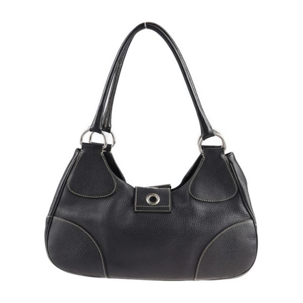 2127043007555 3 Prada Leather Handbag Black