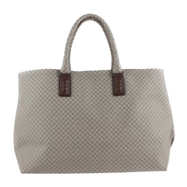 2127043007569 1 Bottega Veneta Intreccio Jet Marco Polo Tote PVC Leather Gray Bag