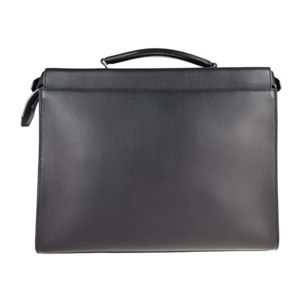 2128013007531 1 Fendi Peekaboo Fit Leather Business Bag Black Zucca