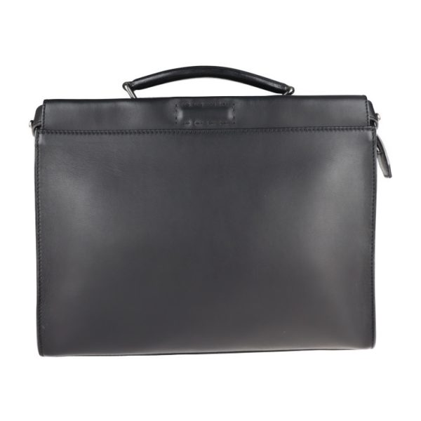 2128013007531 3 Fendi Peekaboo Fit Leather Business Bag Black Zucca