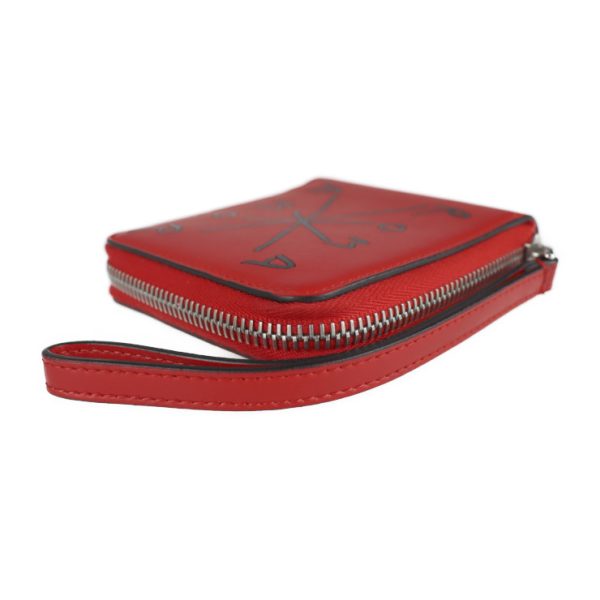 2128013007596 6 Fendi Bifold Leather Wallet Red Graffiti