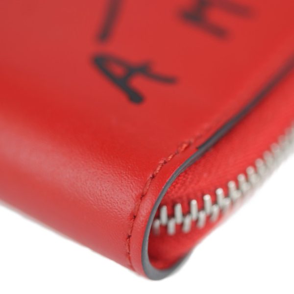 2128013007596 7 Fendi Bifold Leather Wallet Red Graffiti