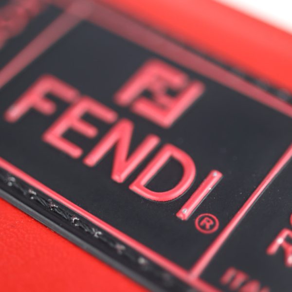 2128013007596 8 Fendi Bifold Leather Wallet Red Graffiti