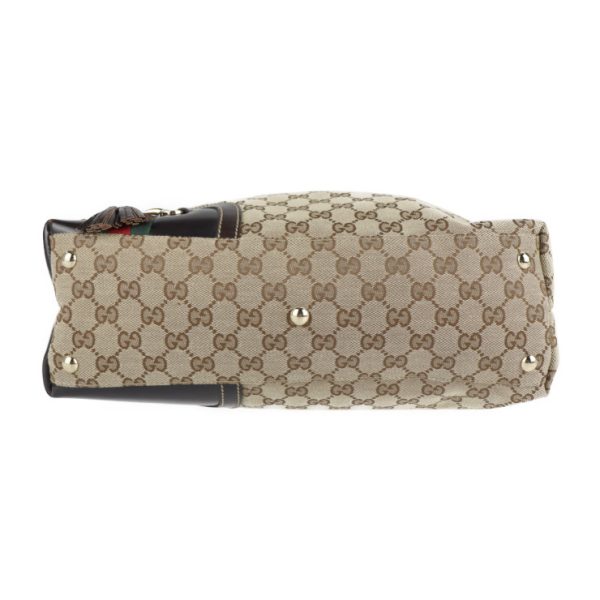 2128103007313 4 GUCCI Sherry Line Shoulder Bag GG Canvas Beige Brown