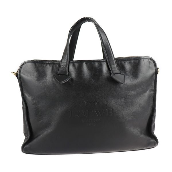 2128103007324 1 Loewe Heritage Leather Briefcase Black