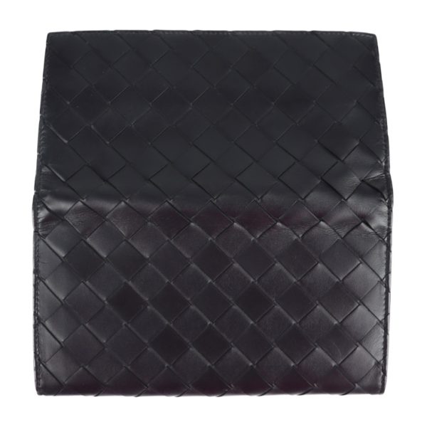 2128113008396 9 Bottega Veneta Continental Intrecciato Spazzolato Leather Wallet Black