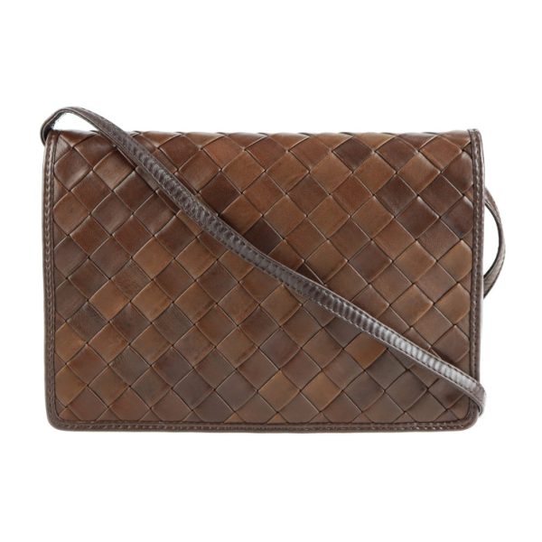 2129043007584 1 Bottega Veneta Shoulder Leather Brown Clutch Bag