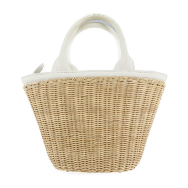 2129043007596 3 Prada Rattan Canvas Wicker Basket Bag