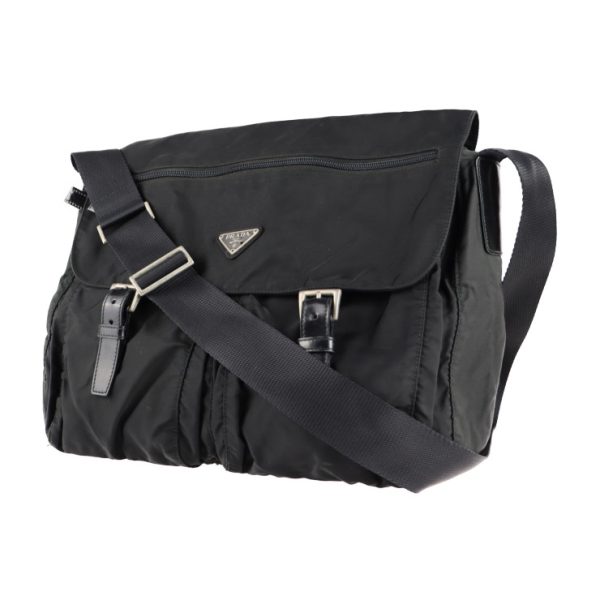 2129043007614 2 Prada Nylon Shoulder Bag Black