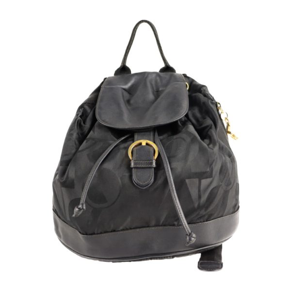 2129043007622 1 Salvatore Ferragamo Nylon Leather Backpack Black