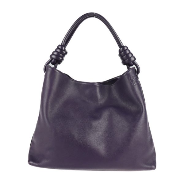 2129073007419 1 Loewe Flamenco Leather Hobo Bag Violet