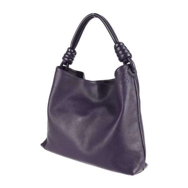 2129073007419 2 Loewe Flamenco Leather Hobo Bag Violet