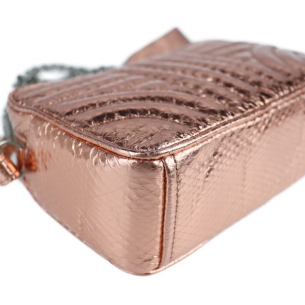 2129073007460 5 Prada Impunture Python Leather Chain Shoulder Bag Pink