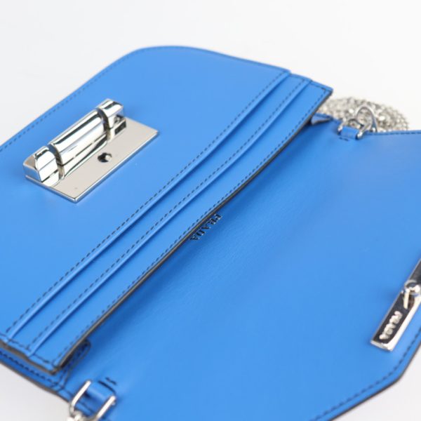 2129073007461 7 Prada Civil City Calf Leather Clutch Bag Blue Black