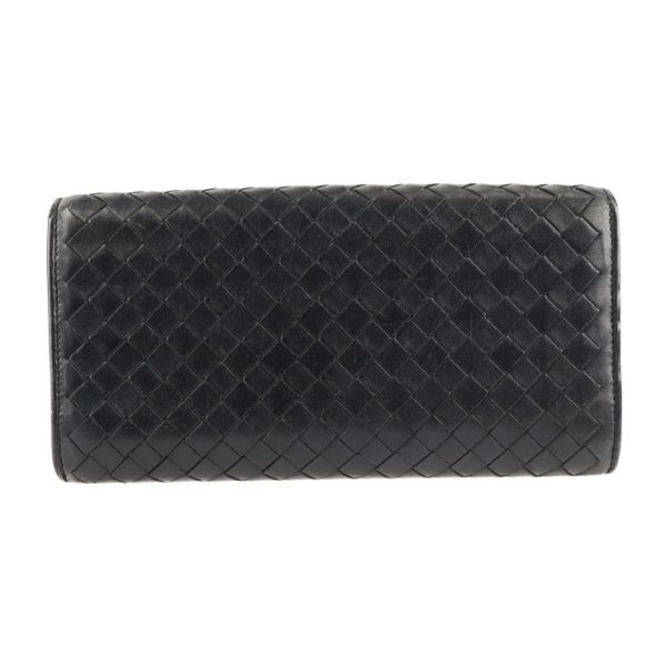 2129073007476 3 Bottega Veneta Intrecciato Leather Long Wallet Black