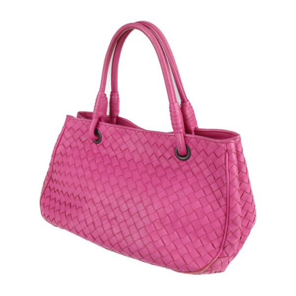 2129123002342 2 Bottega Veneta Intrecciato Leather Satchel Pink