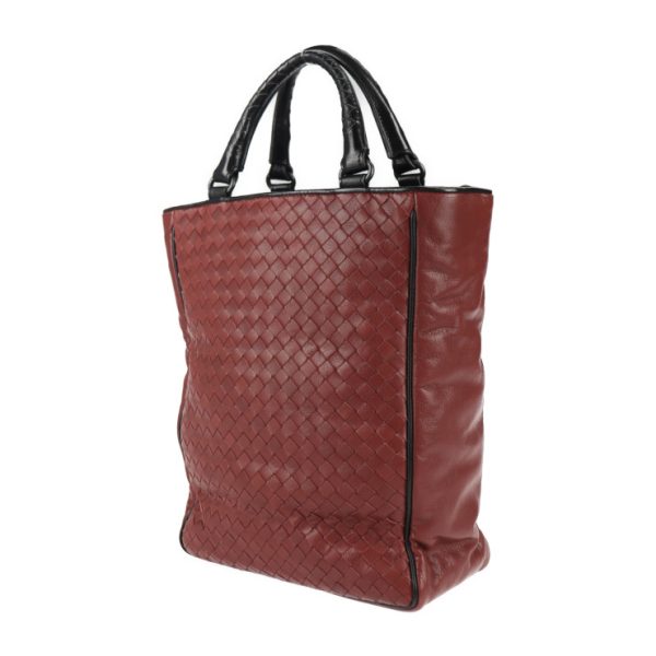 2130093007531 2 Bottega Veneta Intrecciato Leather Handbag Maroon