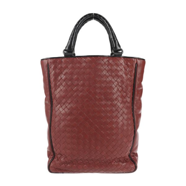 2130093007531 3 Bottega Veneta Intrecciato Leather Handbag Maroon