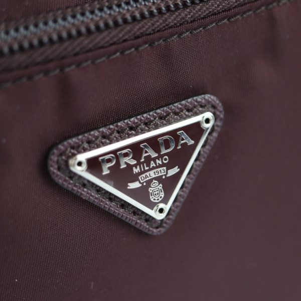 2130103001381 7 Prada Nylon Wristlet Bordeaux