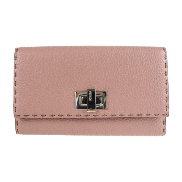 2131033002708 1 Fendi Selleria Leather Long Wallet English Rose