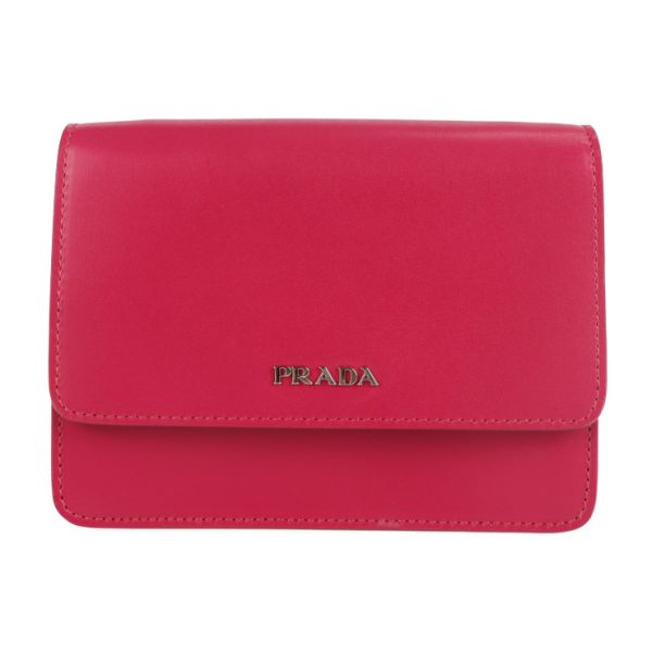 2131053008533 1 Prada Box Calf Shoulder Wallet Pink