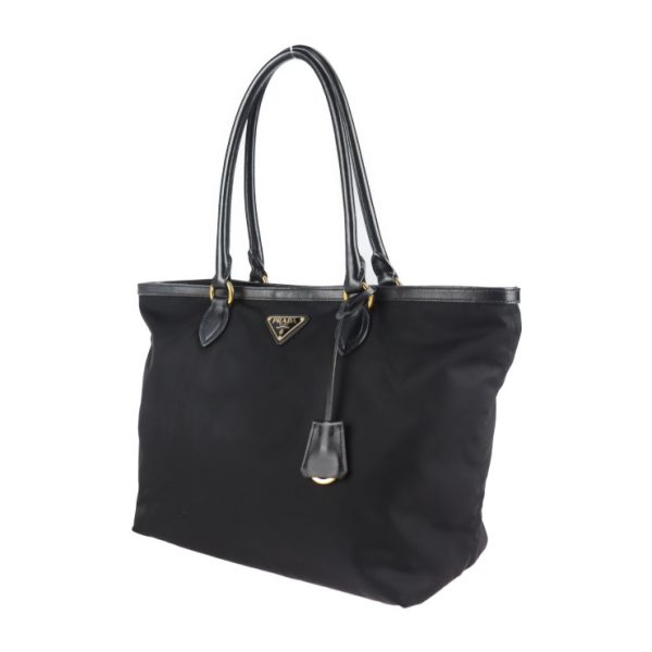 2131053008535 2 Prada Nylon Calf Tote Bag Nero