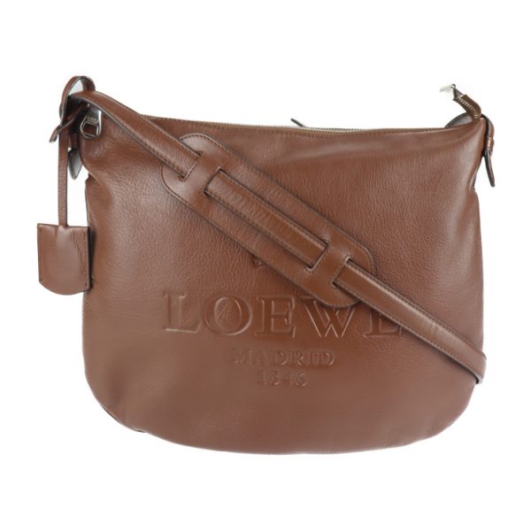 2131053008538 1 Loewe Heritage Leather Shoulder Bag Brown