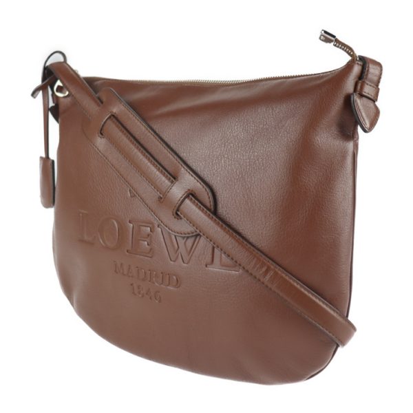 2131053008538 2 Loewe Heritage Leather Shoulder Bag Brown