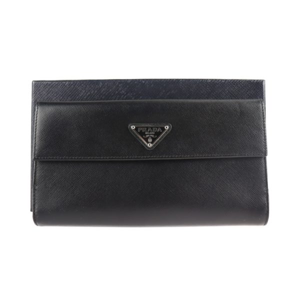 2131053008547 9 Prada Saffiano Leather Bifold Wallet Nero