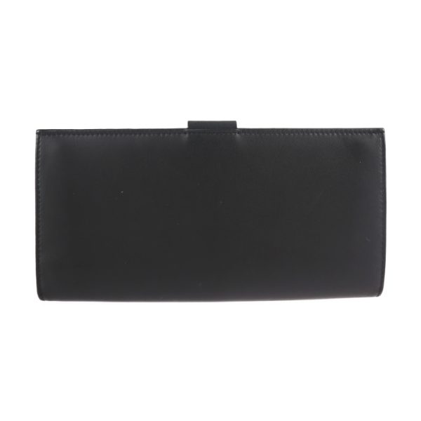 2131053008548 3 Salvatore Ferragamo Gancini Calf Leather Long Wallet Black