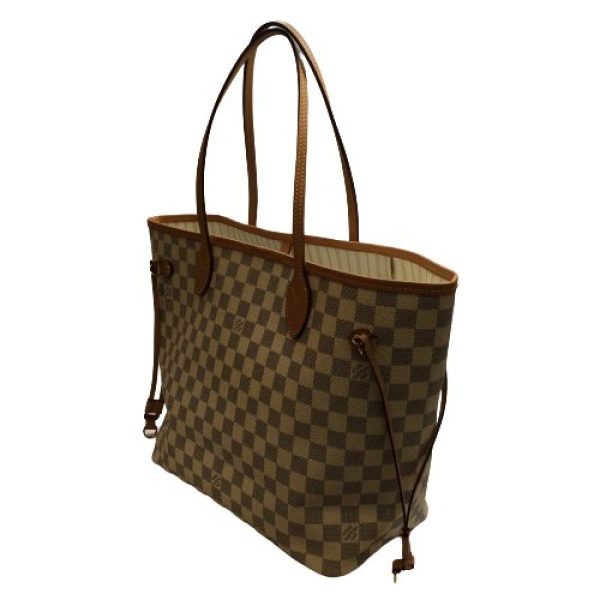 2175900085353 02 Louis Vuitton Neverfull MM Damier Azur Tote Bag Brown