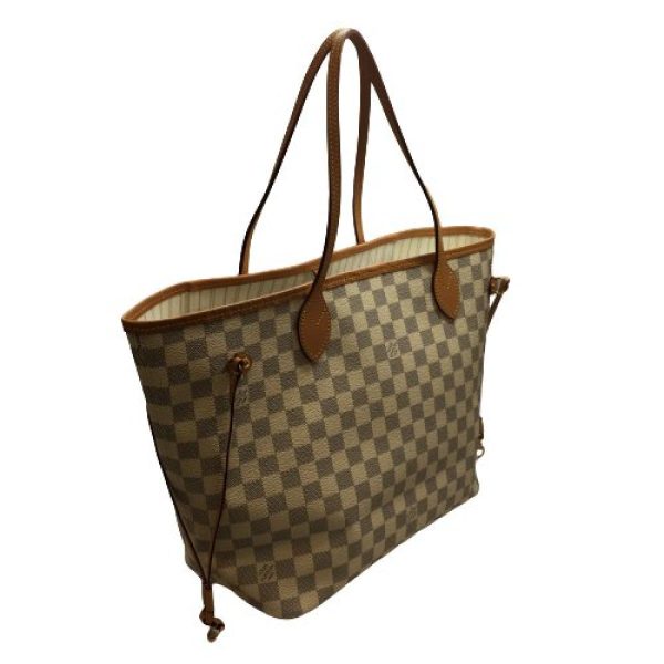 2175900085353 03 Louis Vuitton Neverfull MM Damier Azur Tote Bag Brown