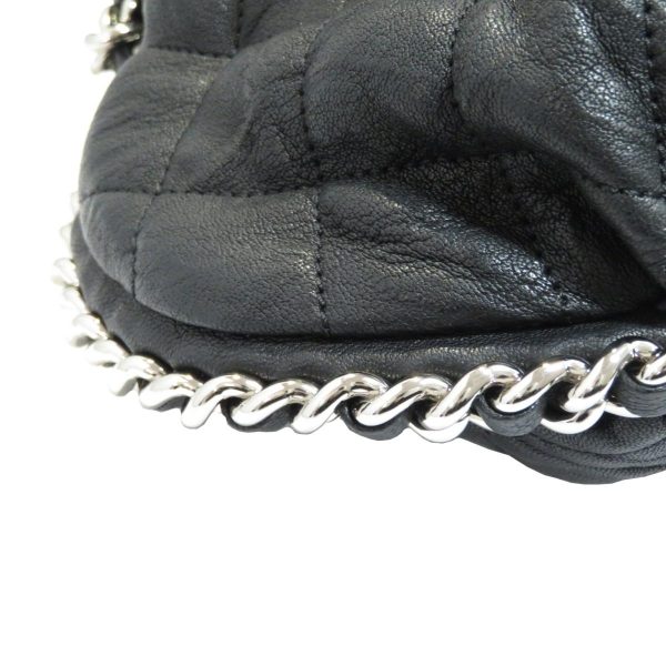 2176100087673 04 Chanel Chain Shoulder Bag Leather Black