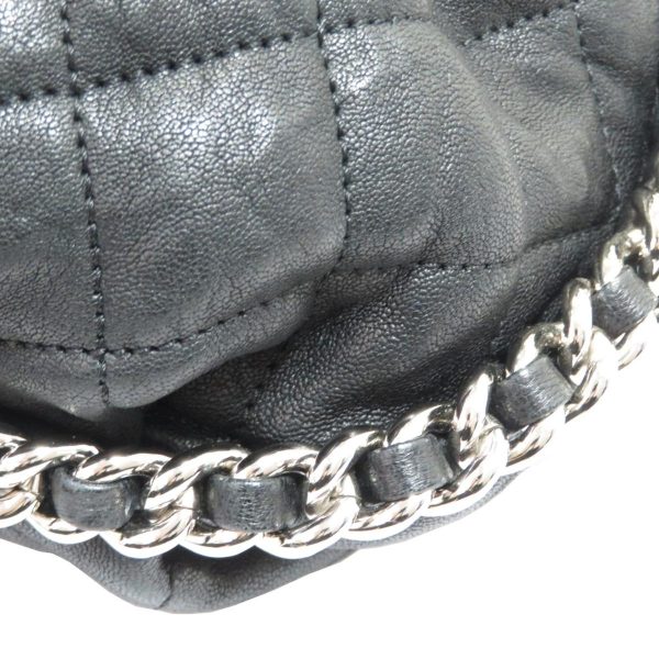 2176100087673 05 Chanel Chain Shoulder Bag Leather Black