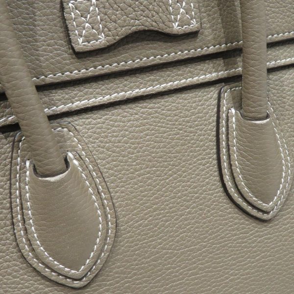 2176100101713 15 Celine Nano Leather Shopper Hand Bag Gray