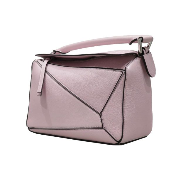 2176100101904 02 Loewe Puzzle Leather Small Shoulder Hand Bag Pink