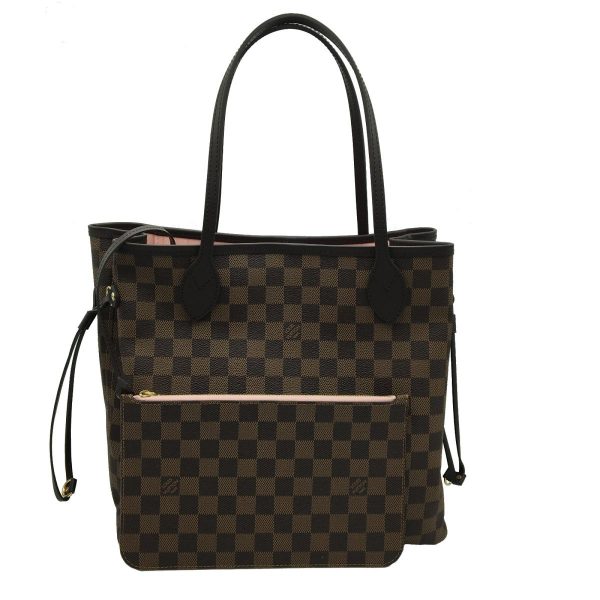 2176500059003 00 Louis Vuitton Neverfull MM Damier Tote Bag Rose Ballerine Gold